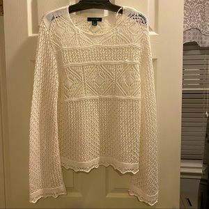 Crotchet european white sweater